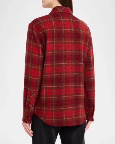 God’s True Cashmere Love Tartan Cashmere Flannel Shirt | Thumbnail 3