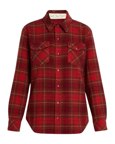 God’s True Cashmere Love Tartan Cashmere Flannel Shirt | Thumbnail 1
