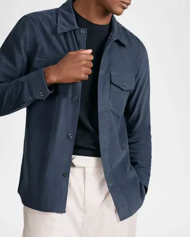 Reiss Men's Kai Cotton Corduroy Twin-Pocket Overshirt | Thumbnail 4 Reiss Men's Kai Cotton Corduroy Twin-Pocket Overshirt | Thumbnail 4