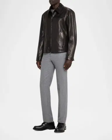 Brioni Men's Leather Moto Jacket | Thumbnail 2