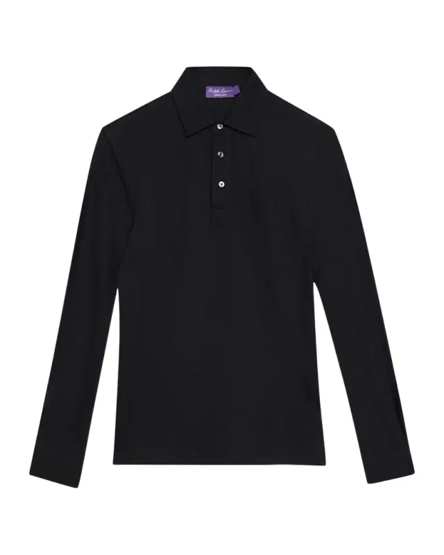 Ralph Lauren Purple Label Cotton-Cashmere Piqué Polo Shirt