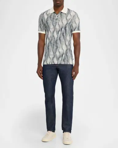 Scotch & Soda Men's Cotton Micro-Logo Classic Fit Polo Shirt | Thumbnail 2