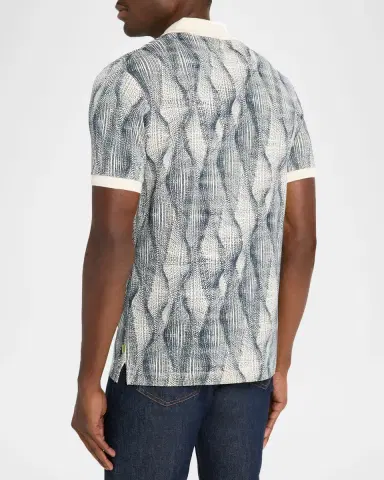 Scotch & Soda Men's Cotton Micro-Logo Classic Fit Polo Shirt | Thumbnail 3