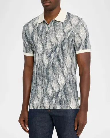 Scotch & Soda Men's Cotton Micro-Logo Classic Fit Polo Shirt | Thumbnail 4
