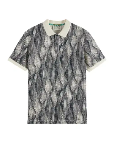 Scotch & Soda Men's Cotton Micro-Logo Classic Fit Polo Shirt | Thumbnail 1