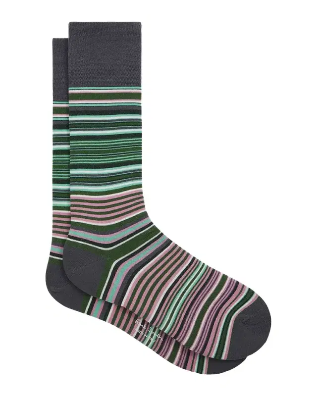 Men's Kahn Fashion Signature Stripe Crew Socks