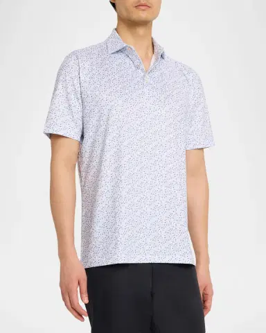 Peter Millar Men's Oyster Roast Summer Comfort Performance Jersey Polo | Thumbnail 4 Peter Millar Men's Oyster Roast Summer Comfort Performance Jersey Polo | Thumbnail 4
