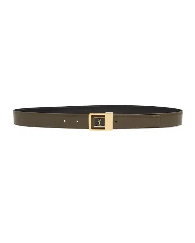 Saint Laurent YSL Buckle Leather Belt