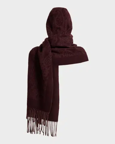 Etro Hooded Paisley Wool Scarf | Thumbnail 2