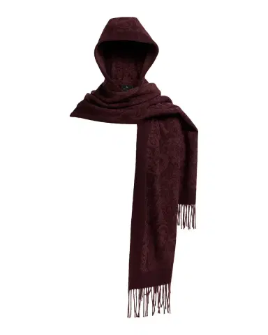 Etro Hooded Paisley Wool Scarf | Thumbnail 3