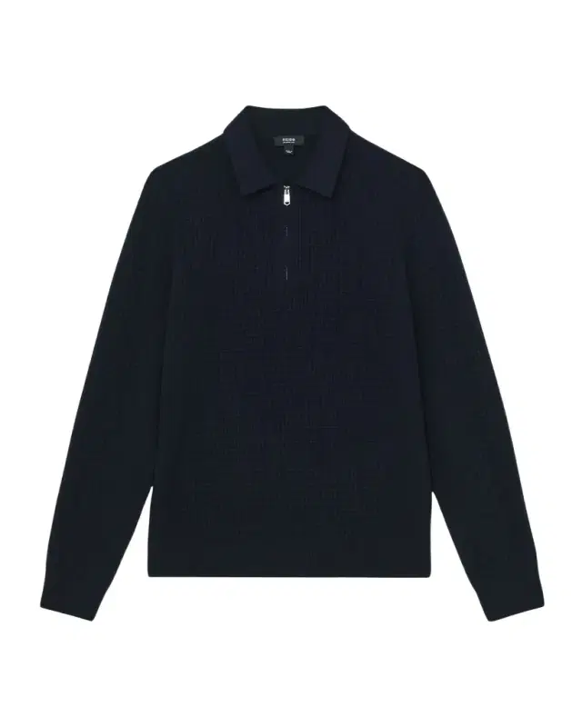 Men 's Hamilton Wool Waffle-Knit Half-Zip Polo Shirt