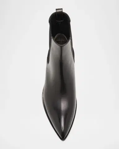 Tom Ford Men's Burnished Leather Chelsea Boots | Thumbnail 6 Tom Ford Men's Burnished Leather Chelsea Boots | Thumbnail 6