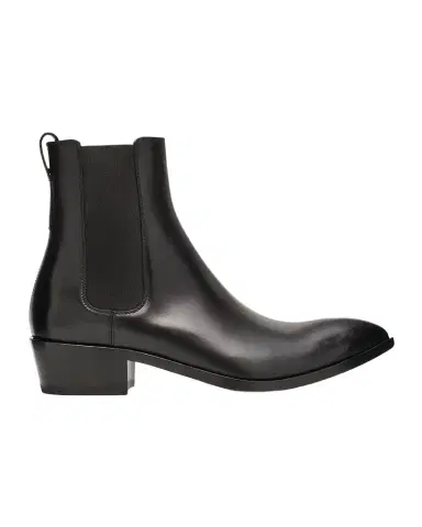 Tom Ford Men's Burnished Leather Chelsea Boots | Thumbnail 1 Tom Ford Men's Burnished Leather Chelsea Boots | Thumbnail 1