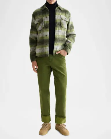 Scotch & Soda Men's Check Wool-Blend Overshirt | Thumbnail 2