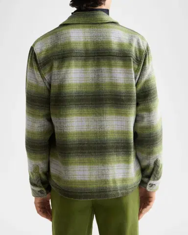 Scotch & Soda Men's Check Wool-Blend Overshirt | Thumbnail 3