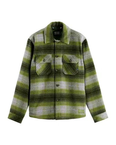 Scotch & Soda Men's Check Wool-Blend Overshirt | Thumbnail 1