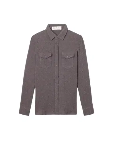 God’s True Cashmere Cashmere Two-Pocket Amethyst Button-Down Shirt | Thumbnail 1