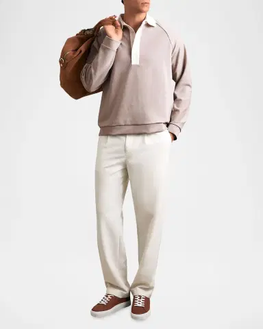 Reiss Men 's Thurloe Color-Block Rugby Shirt | Thumbnail 2