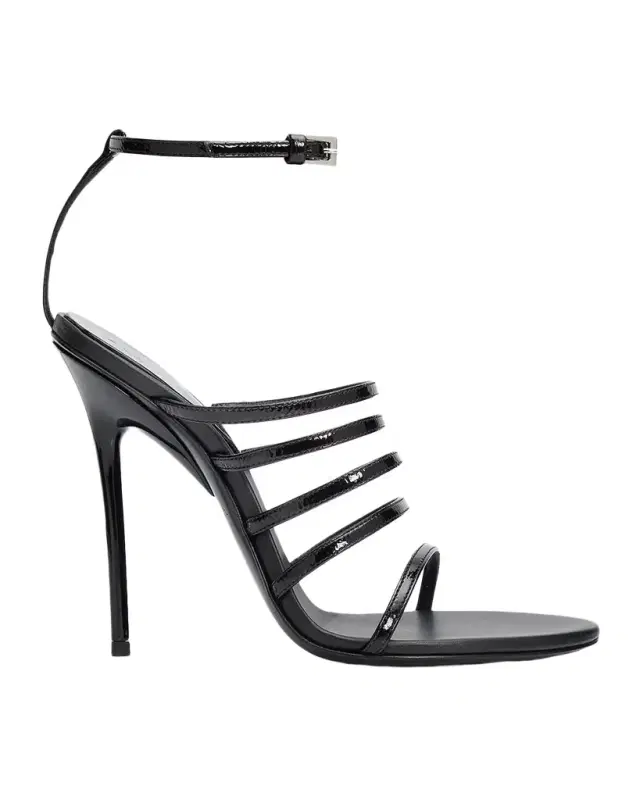 ALAÏA 110mm Strappy Patent Leather Sandals