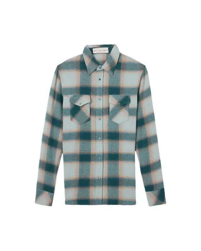 God 's True Cashmere Cashmere Plaid Two-Pocket Button-Down Shirt