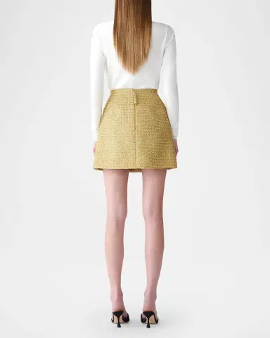 Carolina Herrera Metallic Tweed Mini Skirt | Thumbnail 3