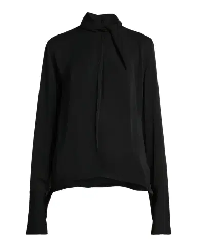 Tom Ford Twisted-Neck Silk Long-Sleeve Shirt | Thumbnail 1 Tom Ford Twisted-Neck Silk Long-Sleeve Shirt | Thumbnail 1