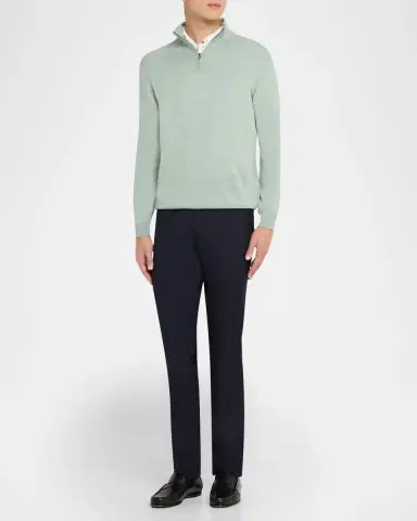 Reiss en's Blackhall Merino Wool Funnel Neck Half-Zip Sweater | Thumbnail 2