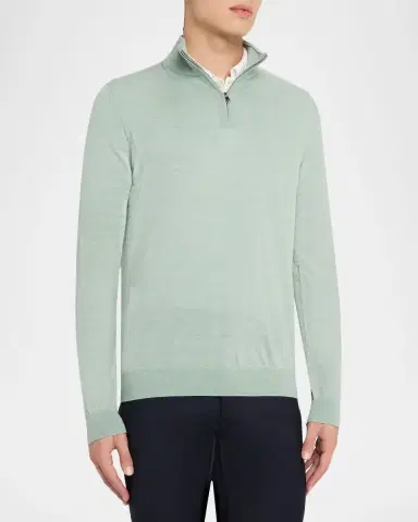 Reiss en's Blackhall Merino Wool Funnel Neck Half-Zip Sweater | Thumbnail 4