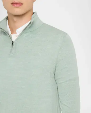 Reiss en's Blackhall Merino Wool Funnel Neck Half-Zip Sweater | Thumbnail 5
