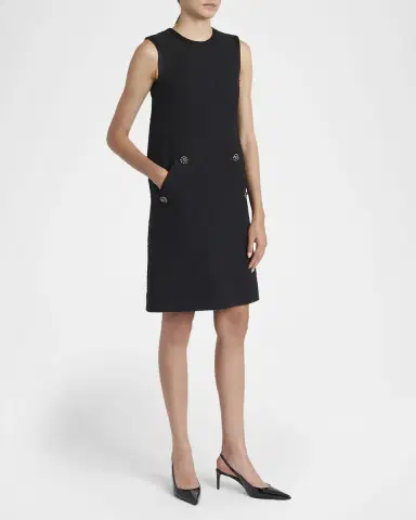 Dolce & Gabbana Crystal Embellished Sleeveless Boucle Dress | Thumbnail 4 Dolce & Gabbana Crystal Embellished Sleeveless Boucle Dress | Thumbnail 4