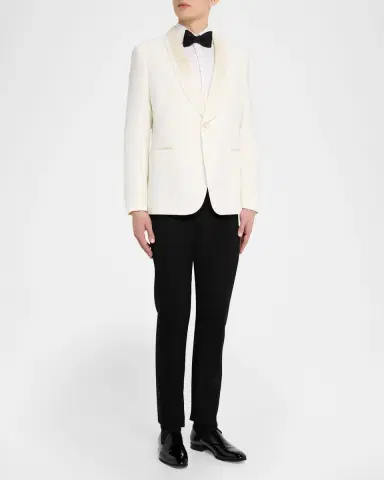 Brioni Men 's Trevi Single-Breasted Wool Dinner Jacket | Thumbnail 2