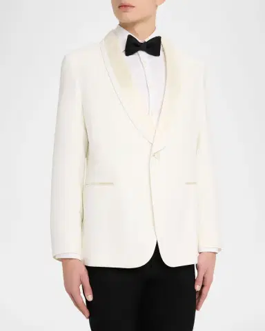Brioni Men 's Trevi Single-Breasted Wool Dinner Jacket | Thumbnail 4