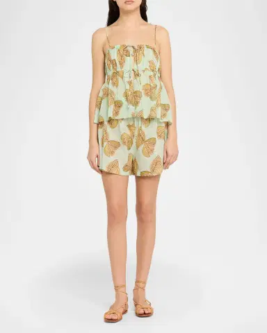 Ulla Johnson Water Blossoms Bijou Coverup Shorts | Thumbnail 2 Ulla Johnson Water Blossoms Bijou Coverup Shorts | Thumbnail 2