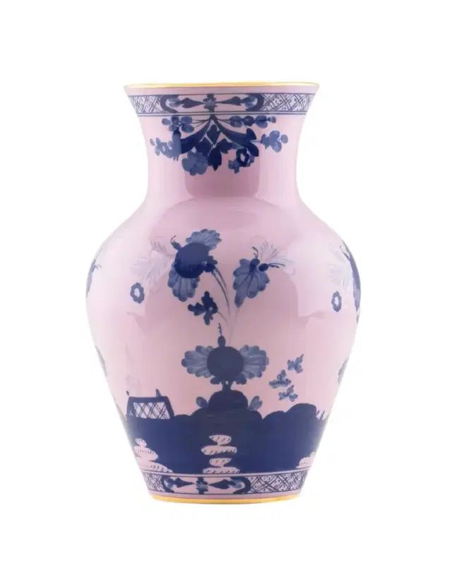 Ginori 1735 Oriente Italiano Azalea Ming Vase, 9.8"