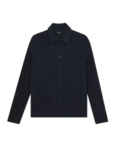 Reiss Men's Fitzgerald Ribbed-Sleeve Button-Down Shirt | Thumbnail 1 Reiss Men's Fitzgerald Ribbed-Sleeve Button-Down Shirt | Thumbnail 1