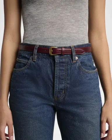 Saint Laurent Grained Leather Trapezoid Belt | Thumbnail 2 Saint Laurent Grained Leather Trapezoid Belt | Thumbnail 2