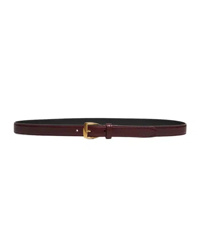 Saint Laurent Grained Leather Trapezoid Belt