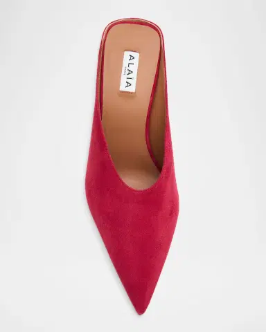 Alaïa 75mm Suede Wedge Mules | Thumbnail 4 Alaïa 75mm Suede Wedge Mules | Thumbnail 4