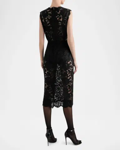 Dolce & Gabbana Floral Lace Midi Dress | Thumbnail 3 Dolce & Gabbana Floral Lace Midi Dress | Thumbnail 3