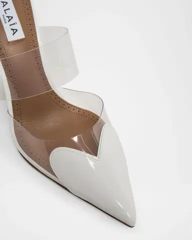 Alaïa 90mm Coeur Heart Clear Wedge Mules | Thumbnail 5 Alaïa 90mm Coeur Heart Clear Wedge Mules | Thumbnail 5