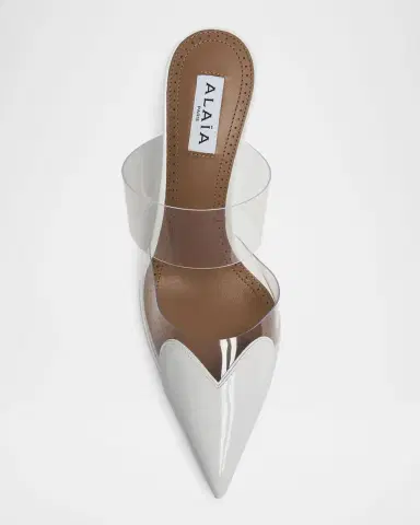 Alaïa 90mm Coeur Heart Clear Wedge Mules | Thumbnail 6 Alaïa 90mm Coeur Heart Clear Wedge Mules | Thumbnail 6