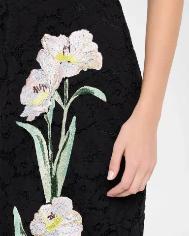 Milly Dolores Strapless Floral-Embroidered Lace Gown | Thumbnail 5 Milly Dolores Strapless Floral-Embroidered Lace Gown | Thumbnail 5