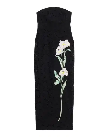Milly Dolores Strapless Floral-Embroidered Lace Gown | Thumbnail 1 Milly Dolores Strapless Floral-Embroidered Lace Gown | Thumbnail 1