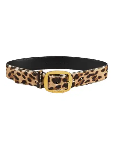 Dolce & Gabbana Leopard-Print Ponyhair Belt | Thumbnail 1
