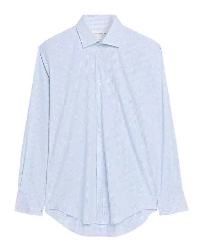 Peter Millar Men 's Conway Crown Lite Micro-Plaid Stretch Cotton Sport Shirt