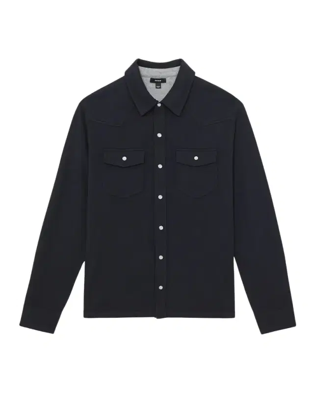en 's Ledger Cotton and Cashmere Western Knit Overshirt