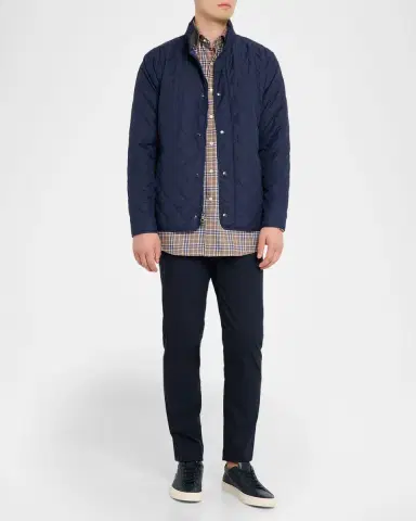 Peter Millar Men's Suffolk Quilted Stand-Collar Coat | Thumbnail 2