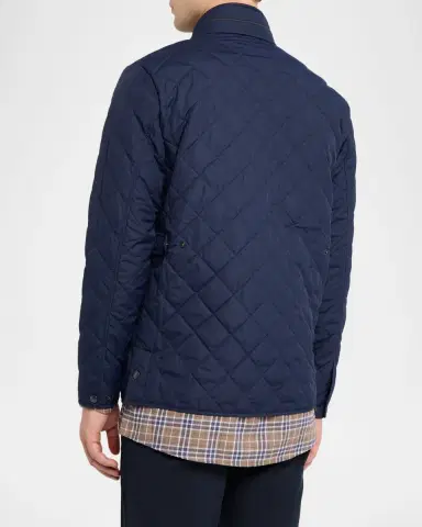 Peter Millar Men's Suffolk Quilted Stand-Collar Coat | Thumbnail 3