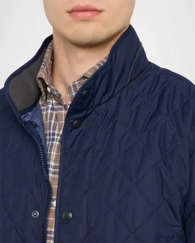 Peter Millar Men's Suffolk Quilted Stand-Collar Coat | Thumbnail 5