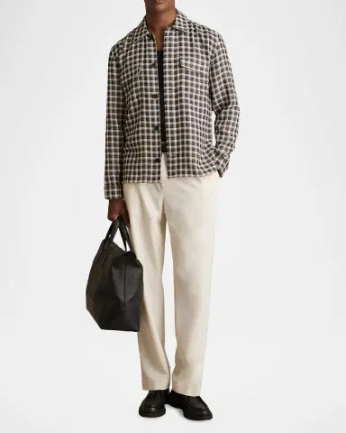 Reiss Men's Ribona Woven Check Twin Pocket Overshirt | Thumbnail 2 Reiss Men's Ribona Woven Check Twin Pocket Overshirt | Thumbnail 2
